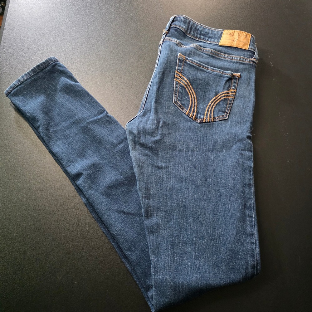 Hollister Low Rise Skinny Jeans Medium Wash Size 9L W29 L33 Denim Pants